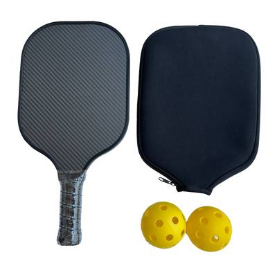 3K oblique muddy racket 1+zipper bag+2 ball